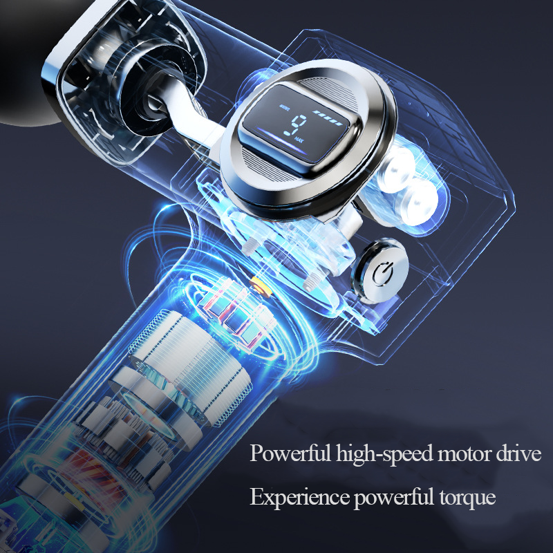 Percussion Gun Massager for Full Body Pain Relief, Rechargeable Cordless Deep Tissue Massage Machine for Legs & Arms, Use at Home, Gym & During Travel