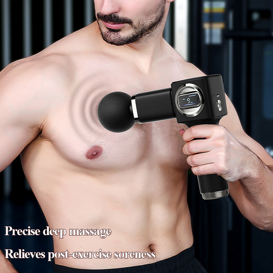 Percussion Gun Massager for Full Body Pain Relief, Rechargeable Cordless Deep Tissue Massage Machine for Legs & Arms, Use at Home, Gym & During Travel