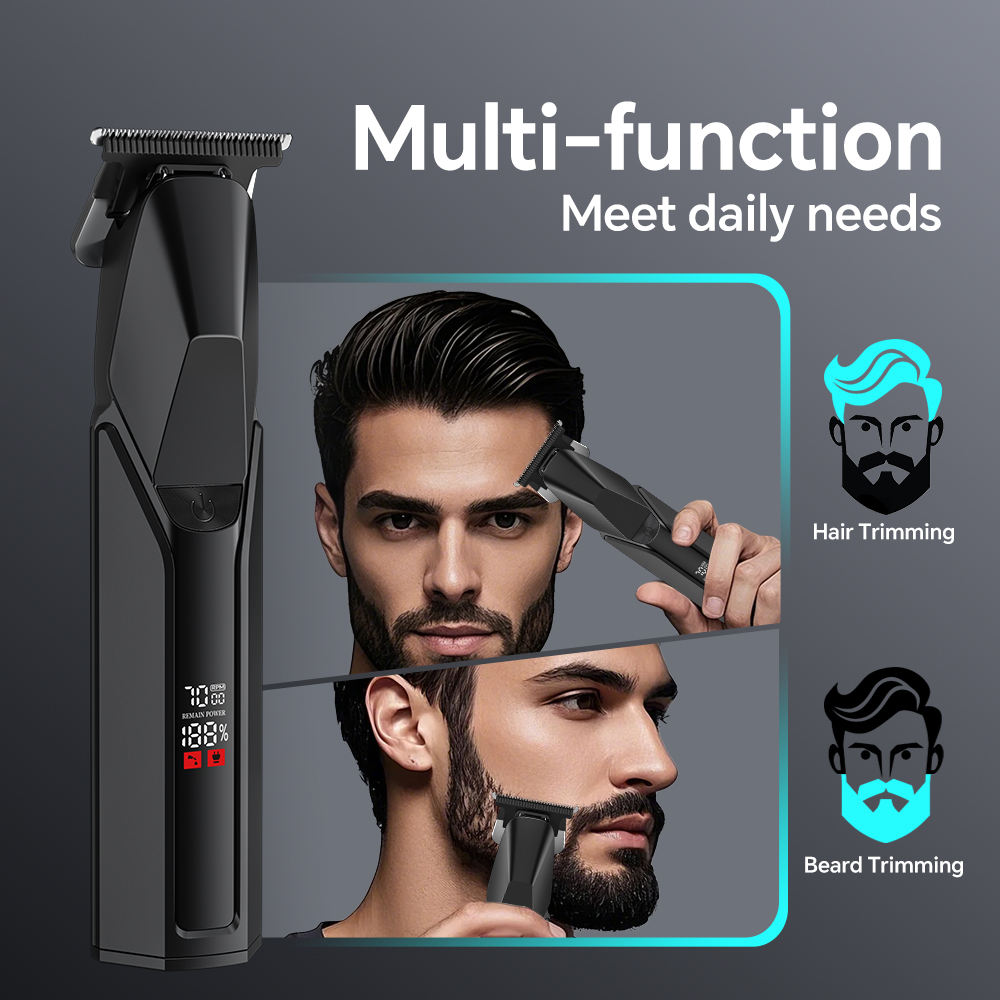 Professional Beard Trimmer For Men, 2X Fast Charging, USB Type C, 120 Min Runtime, Hair Trimmer, Shaving Machine, Cordless Beard, 3 length Settings