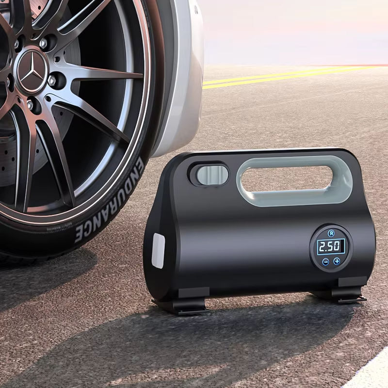 Tyre Inflator for Car - 150 PSI, 12V DC Portable Air Compressor with Digital Tire Pressure Gauge & LED Light | Car Accessories, Auto Air Pump for Cars, Motorcycle & Other Inflatables