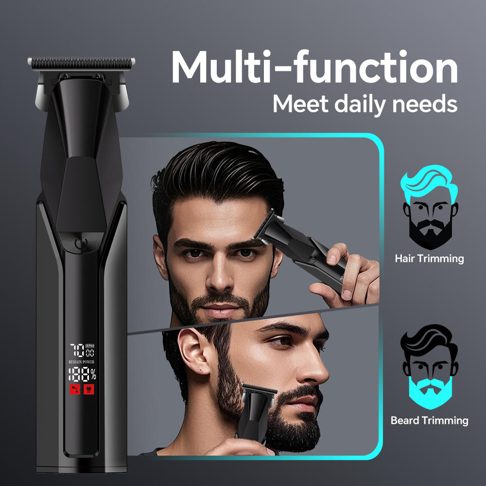 Professional Beard Trimmer For Men, 2X Fast Charging, USB Type C, 120 Min Runtime, Hair Trimmer, Shaving Machine, Cordless Beard, 3 length Settings